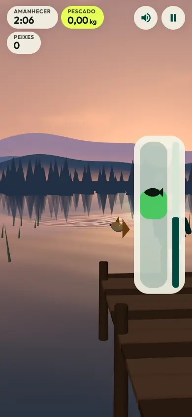 Jogo no celular na vertical, com medidor de briga na lateral direita da tela